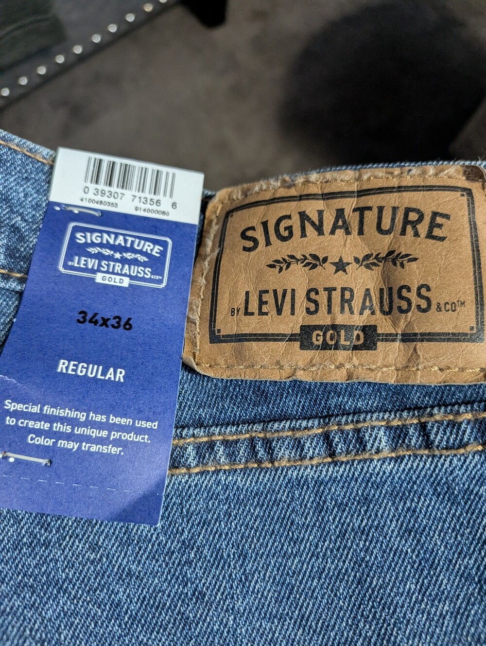 Signature by Levi Strauss Classic Blue Straight Men’s Jeans 34x36